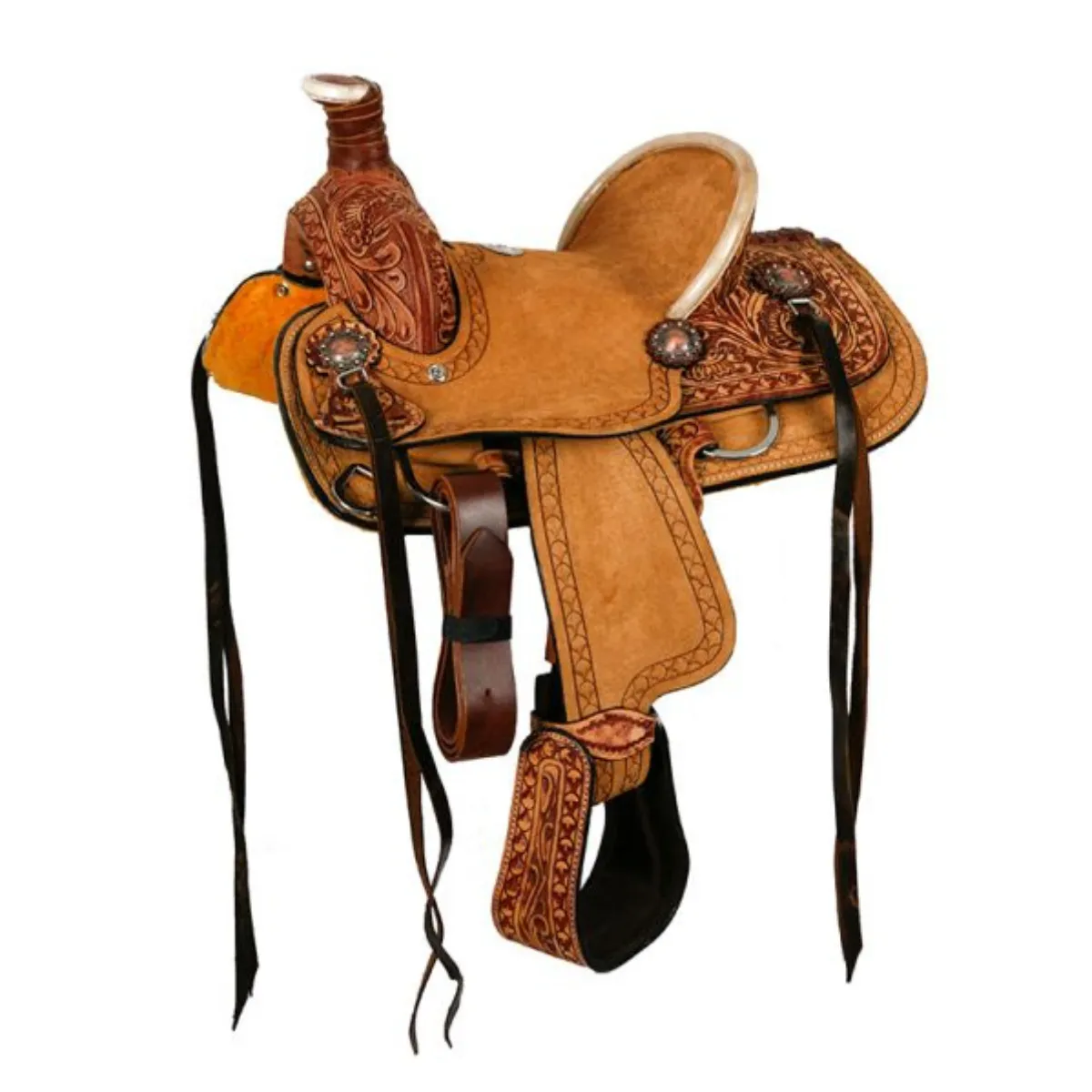 10" DOUBLE T HARD SEAT ROPER STYLE SADDLE