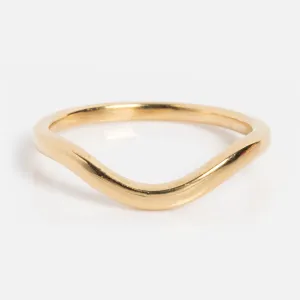 14k Low Tide Curved Band
