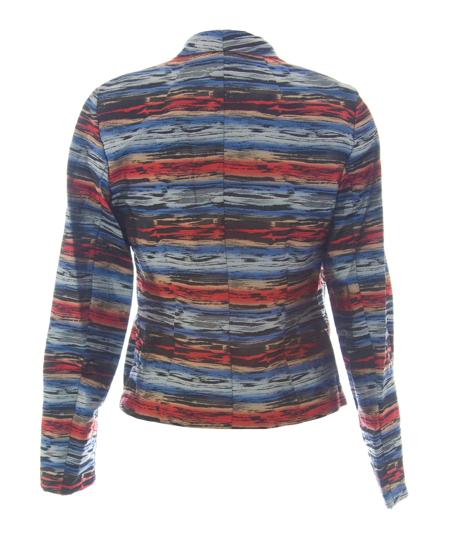 600 West Multi-Color Striped Jacquard Techy Zip-Up Jacket W125121 $158 NEW