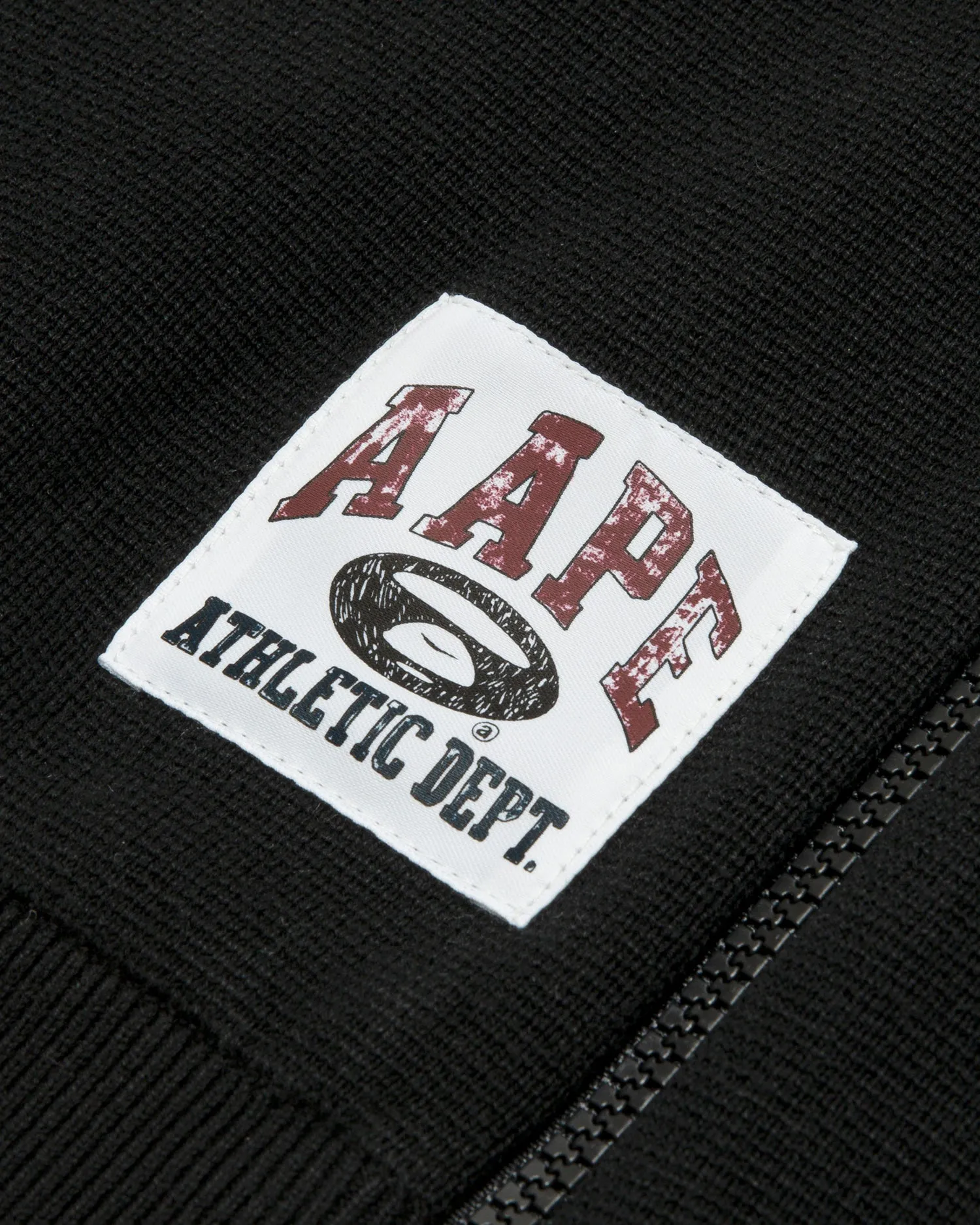 AAPEUNVS moonface logo zip-up knit jacket