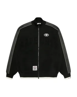 AAPEUNVS moonface logo zip-up knit jacket