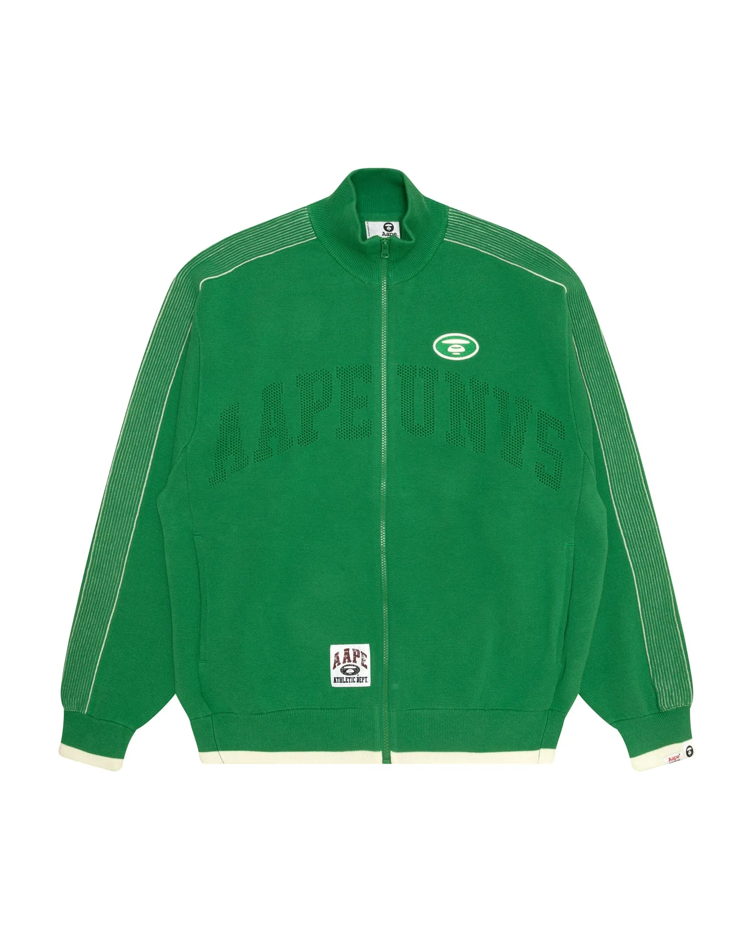 AAPEUNVS moonface logo zip-up knit jacket