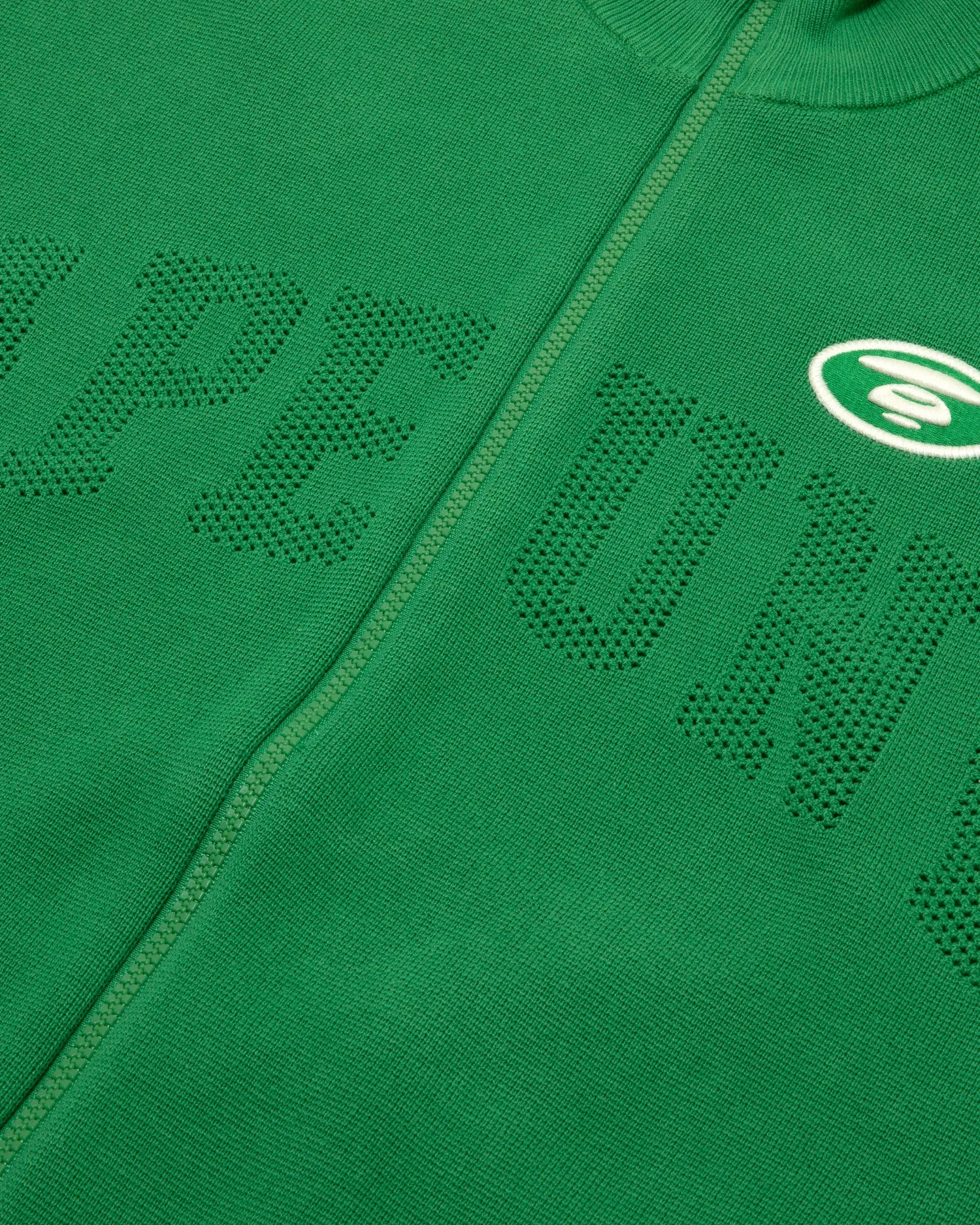 AAPEUNVS moonface logo zip-up knit jacket