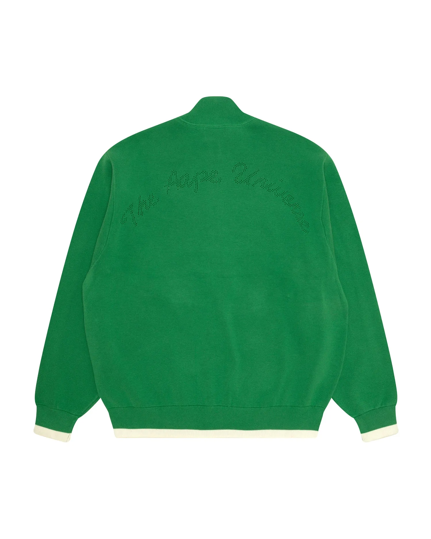 AAPEUNVS moonface logo zip-up knit jacket
