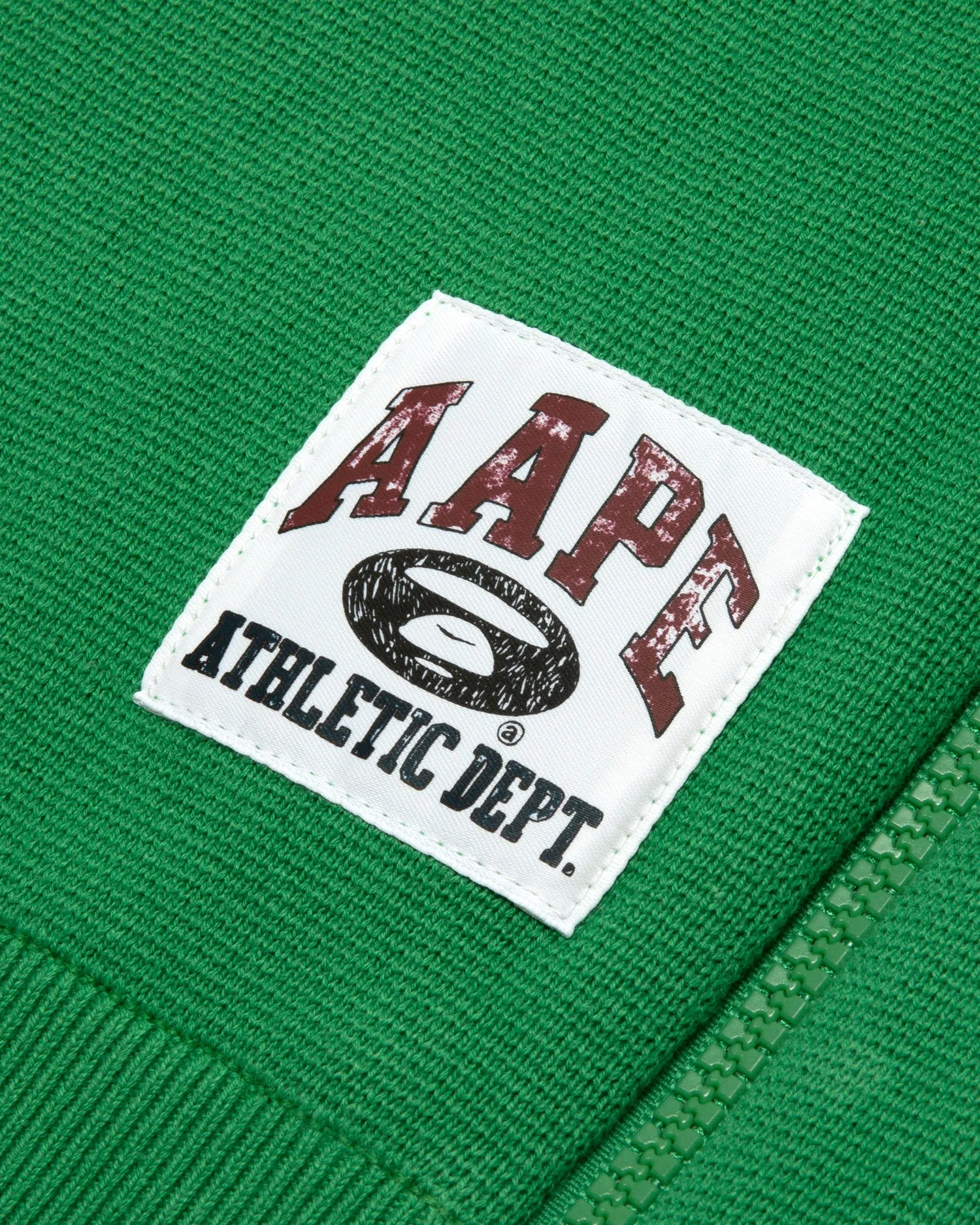 AAPEUNVS moonface logo zip-up knit jacket