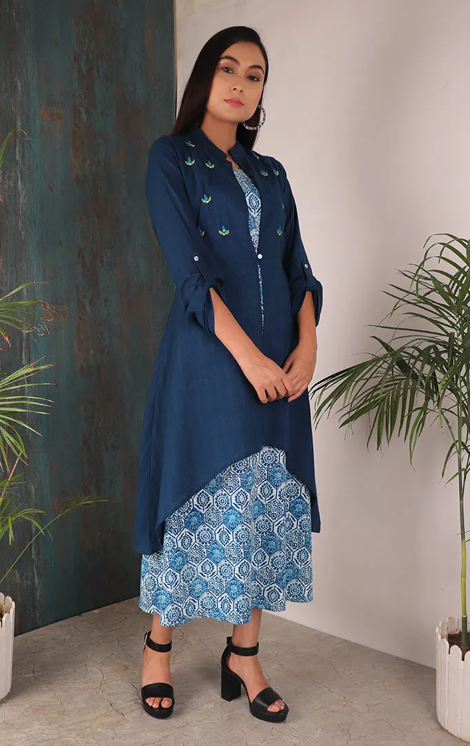 Abstract High low dress