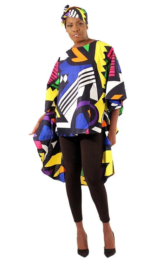 African Print High Low Top