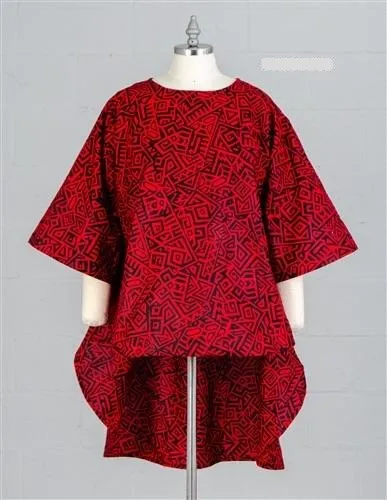 African Print High Low Top