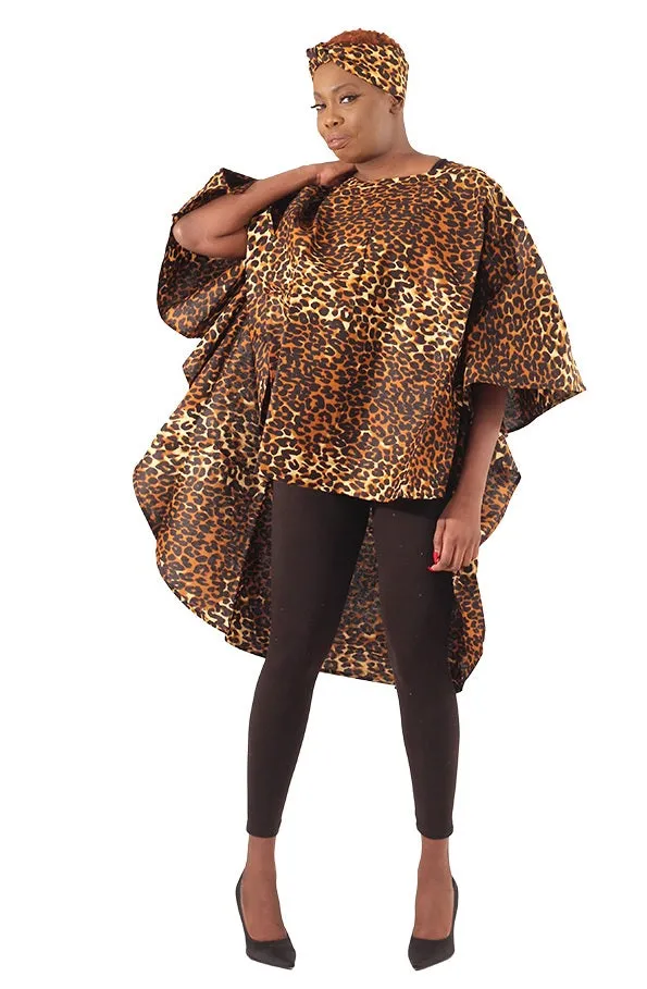 African Print High Low Top