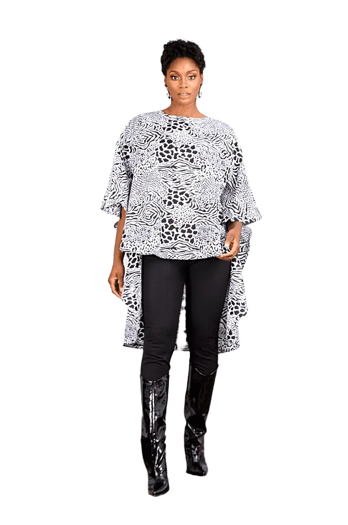 African Print High Low Top