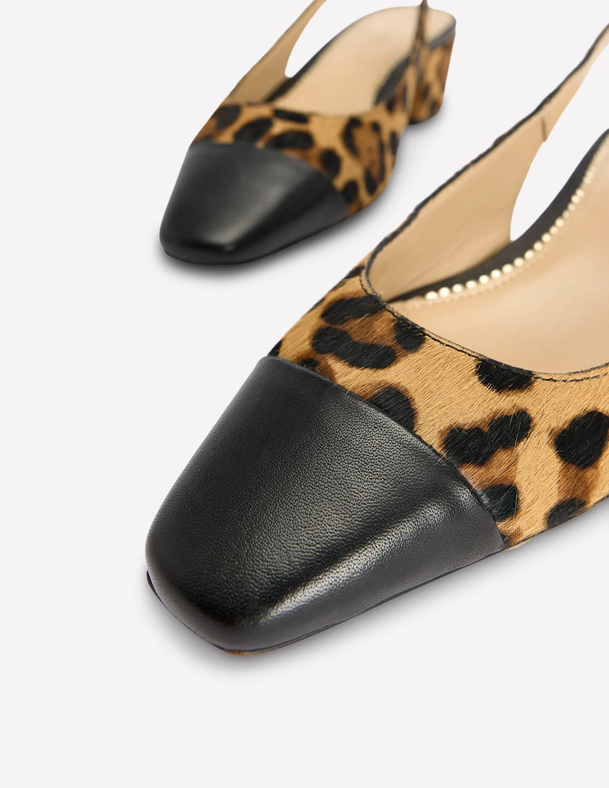 Ailsa Block Heel Slingbacks-Classic Leopard