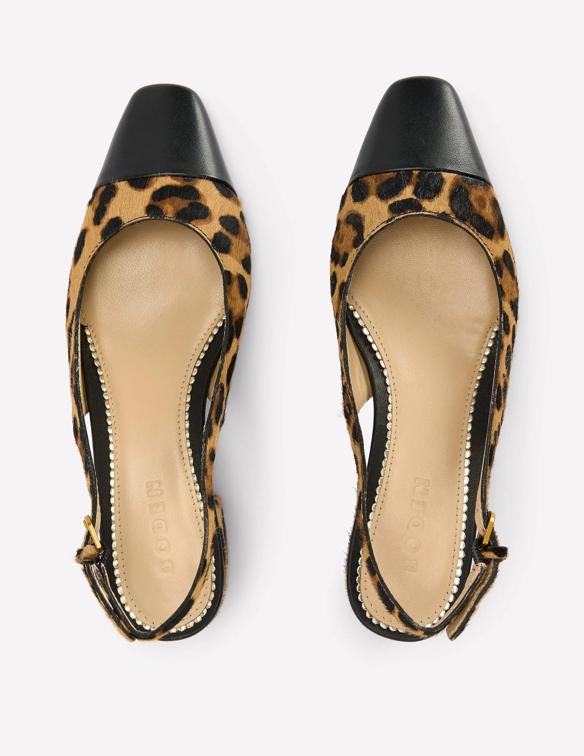 Ailsa Block Heel Slingbacks-Classic Leopard