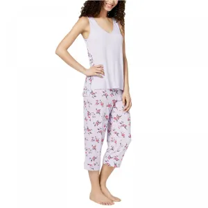 Alfani Women's Tank Printed Panel Pajama Pant Set