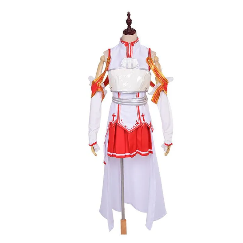 Anime SAO Sword Art Online Yuuki Asuna Cosplay Costume
