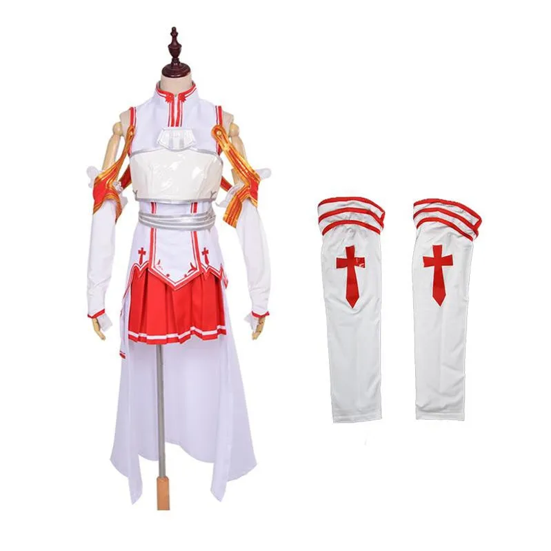 Anime SAO Sword Art Online Yuuki Asuna Cosplay Costume