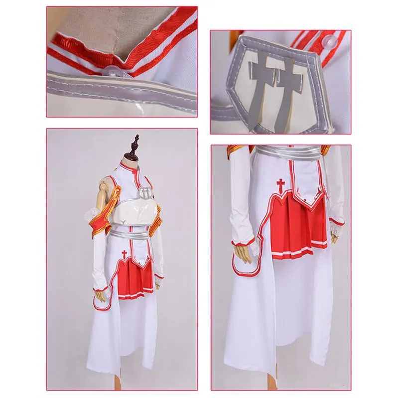 Anime SAO Sword Art Online Yuuki Asuna Cosplay Costume
