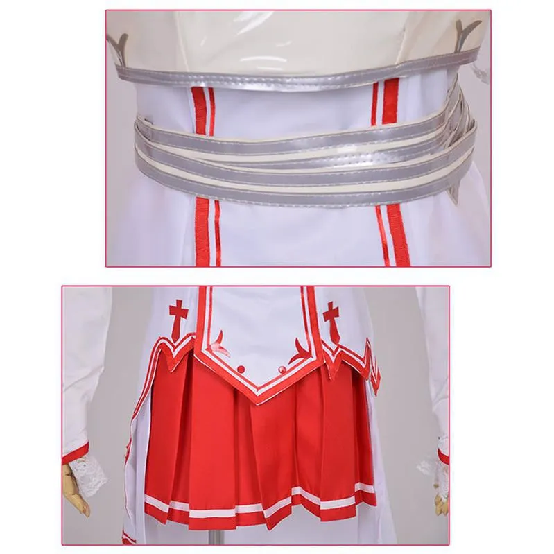 Anime SAO Sword Art Online Yuuki Asuna Cosplay Costume