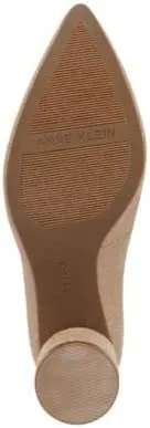 Anne Klein Womens Beige Cushioned Comfort Nora Pointed Toe Sculpted Heel Slip On Pumps 7.5 M