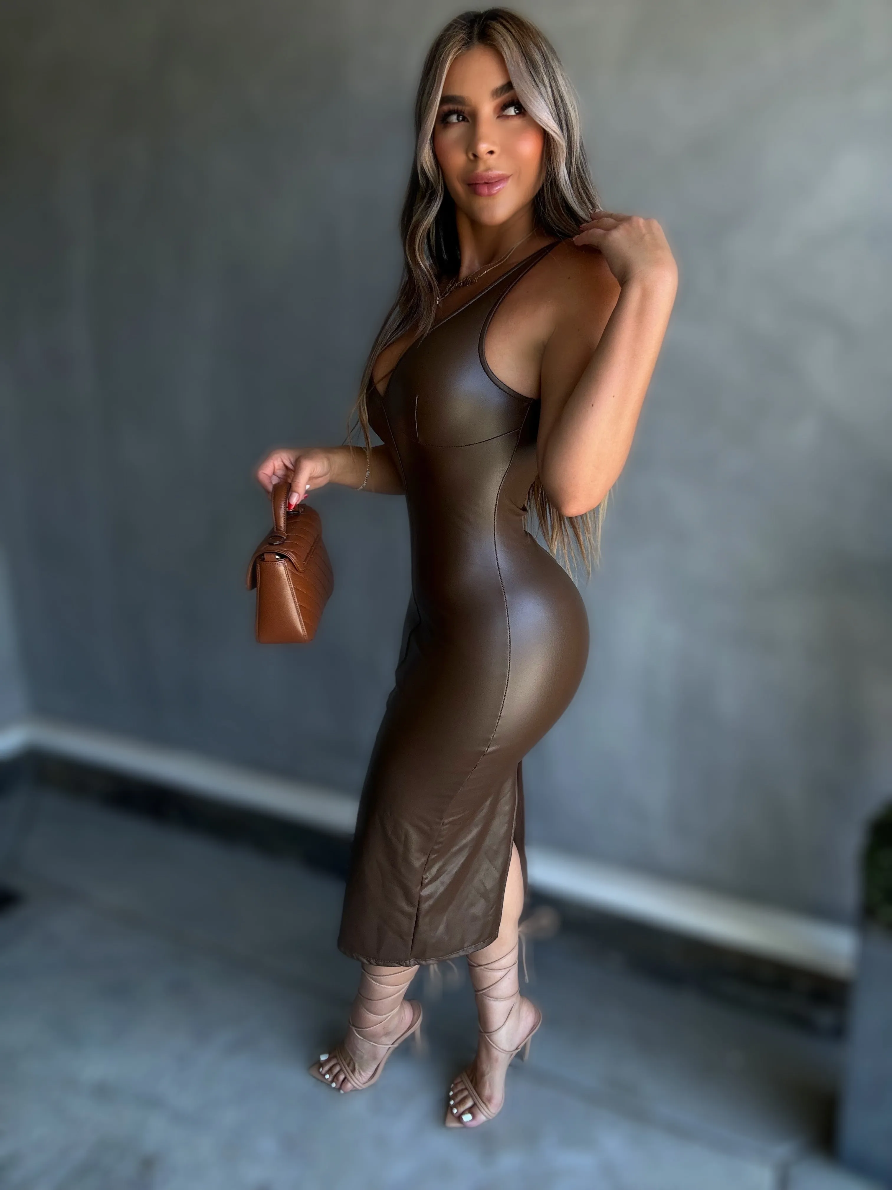 Avanni Dress (Brown)