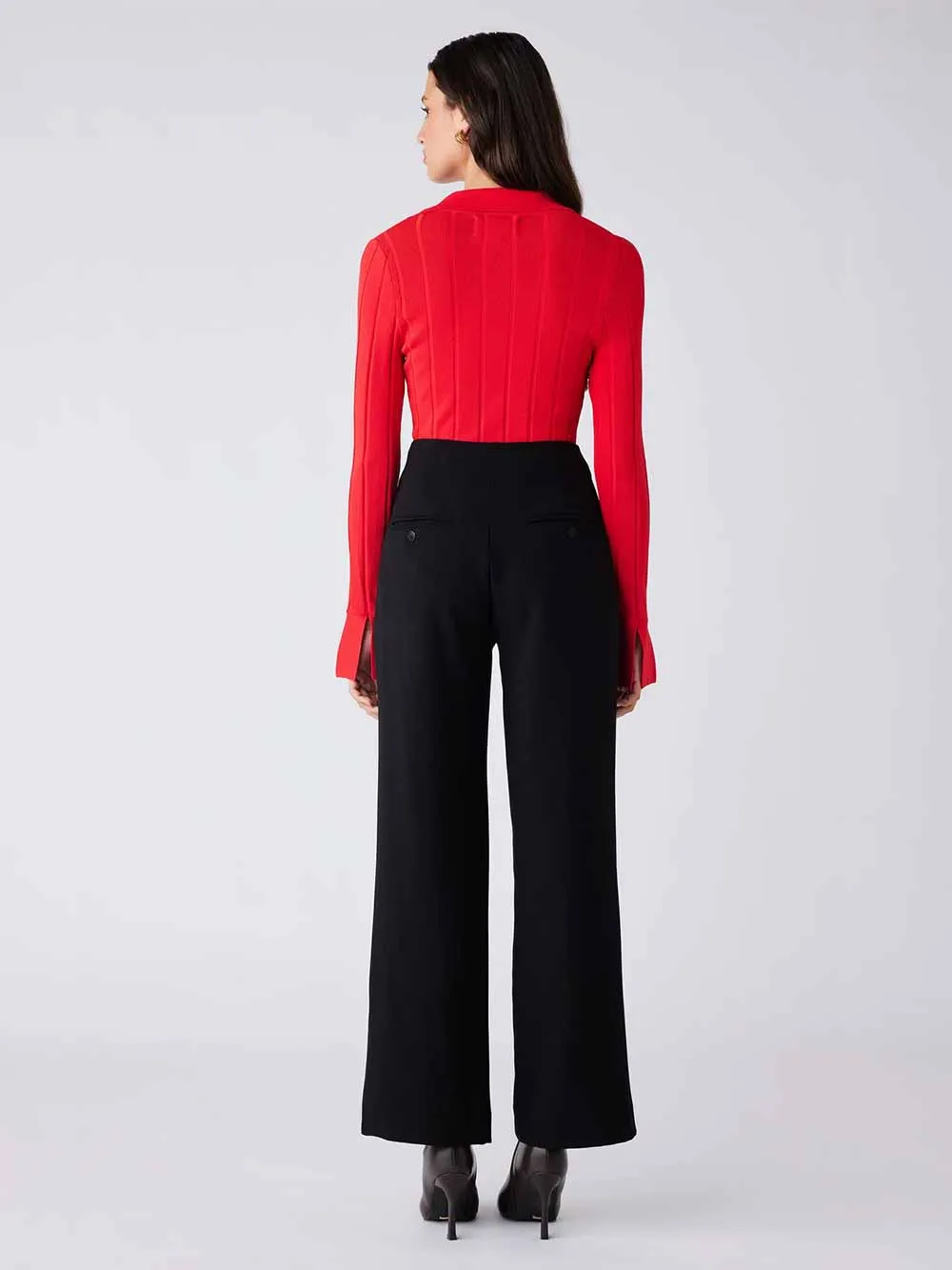 Avenue Button Sweater - FIRE