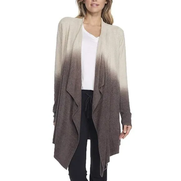 Barefoot Dreams 436 Bamboo Chic Lite Calypso Knit Ombre Cardigan Wrap S/M