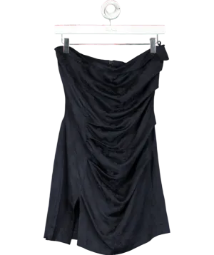Bec   Bridge Blue Ruched Strapless Mini Dress In Floral Print UK 8