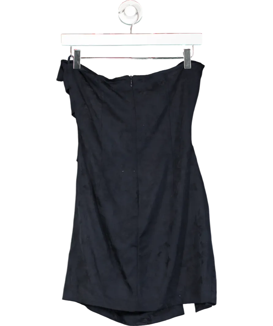 Bec   Bridge Blue Ruched Strapless Mini Dress In Floral Print UK 8