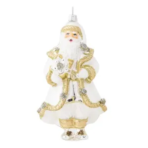 Berry & Thread Santa Gold/Silver Ornament