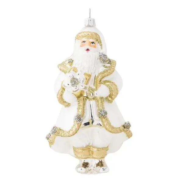 Berry & Thread Santa Gold/Silver Ornament