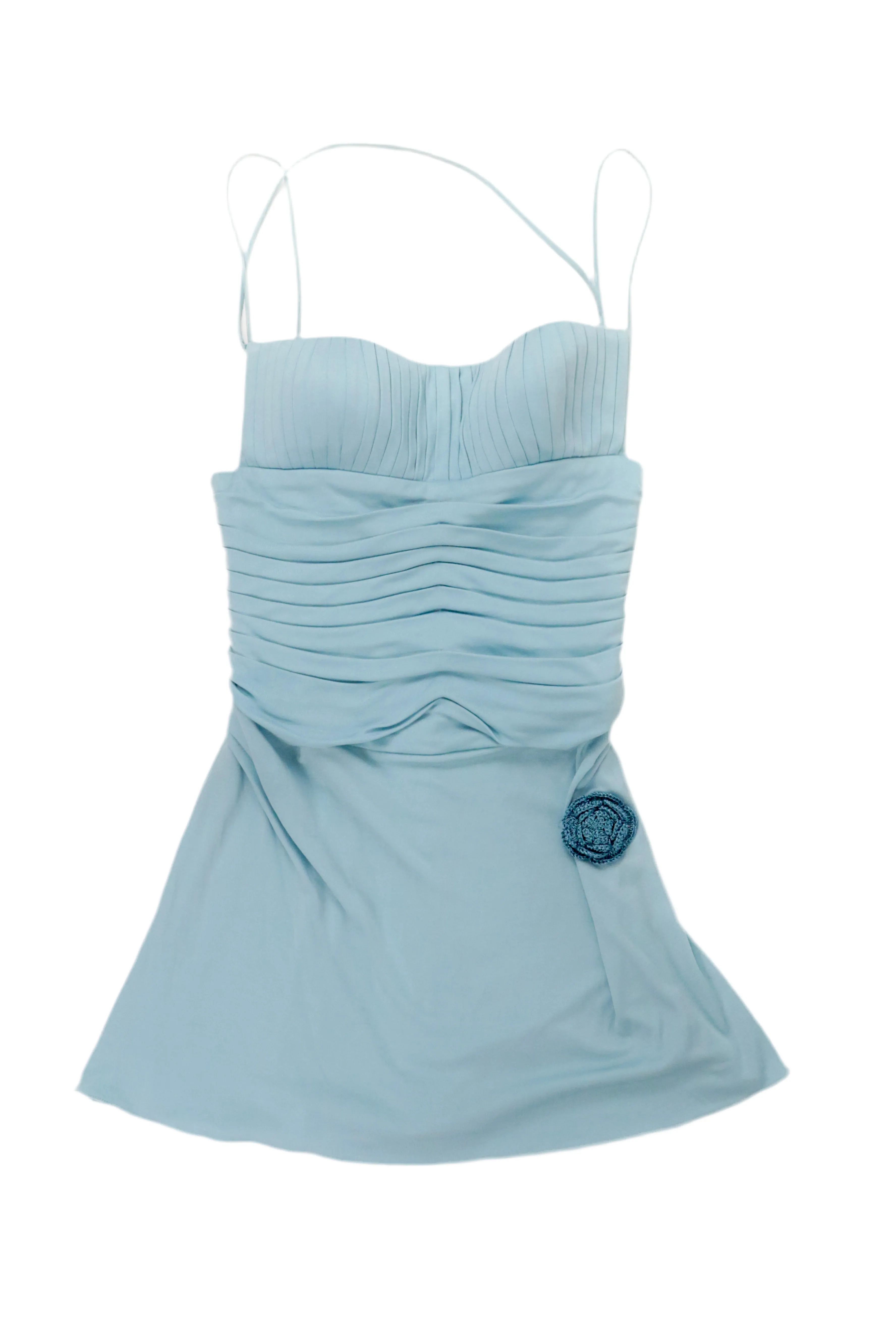 Blue Scrunch Dress