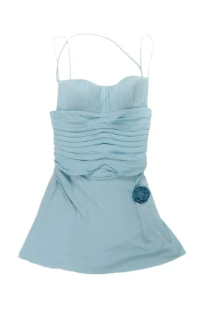 Blue Scrunch Dress