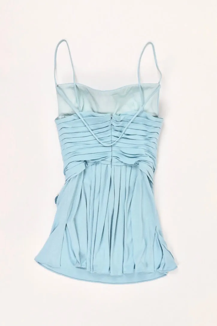 Blue Scrunch Dress