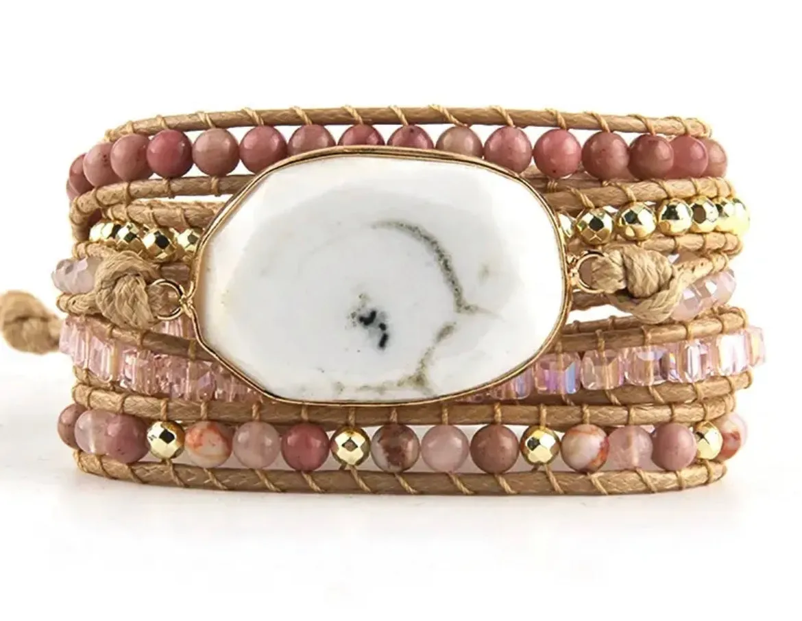 Boho & Mala Stone 5 Wrap Bracelet WSB1007
