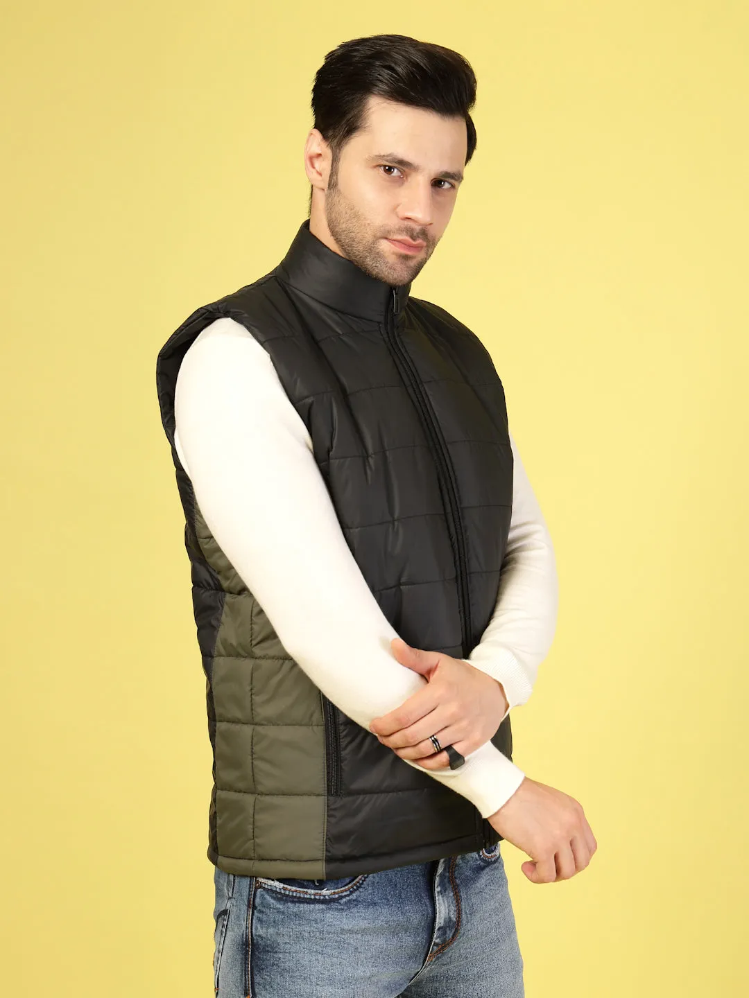 Bold Colorblock Polyester Jacket
