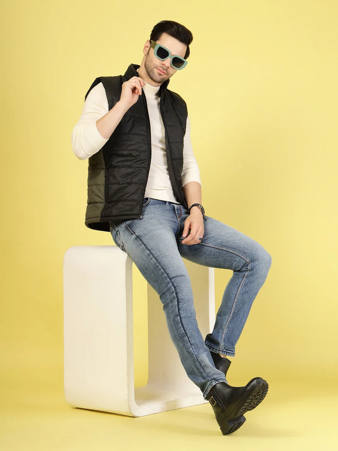 Bold Colorblock Polyester Jacket