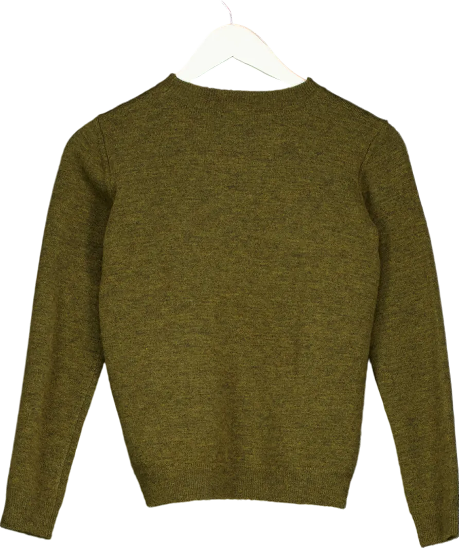 Bonpoint Green Thibault Intarsia Knit Sweater 12 Years