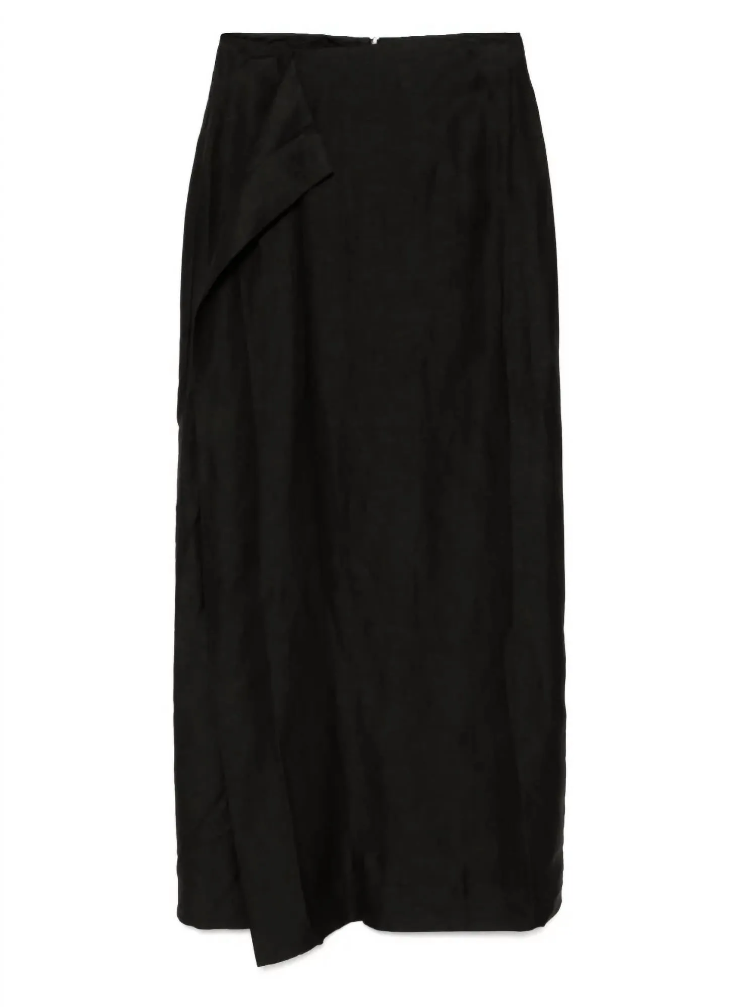 Bormio Wrap Over Maxi Skirt In Black