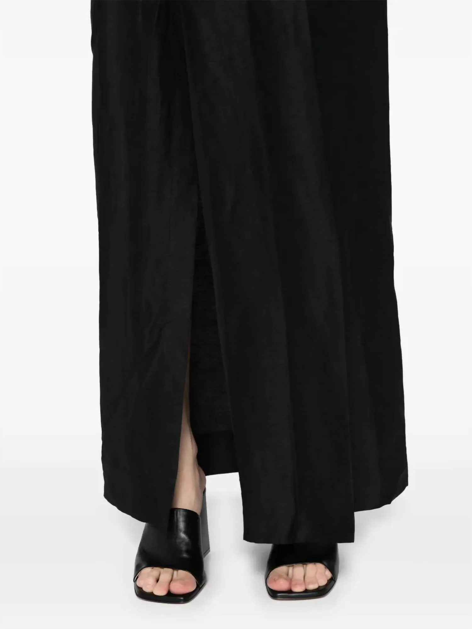 Bormio Wrap Over Maxi Skirt In Black