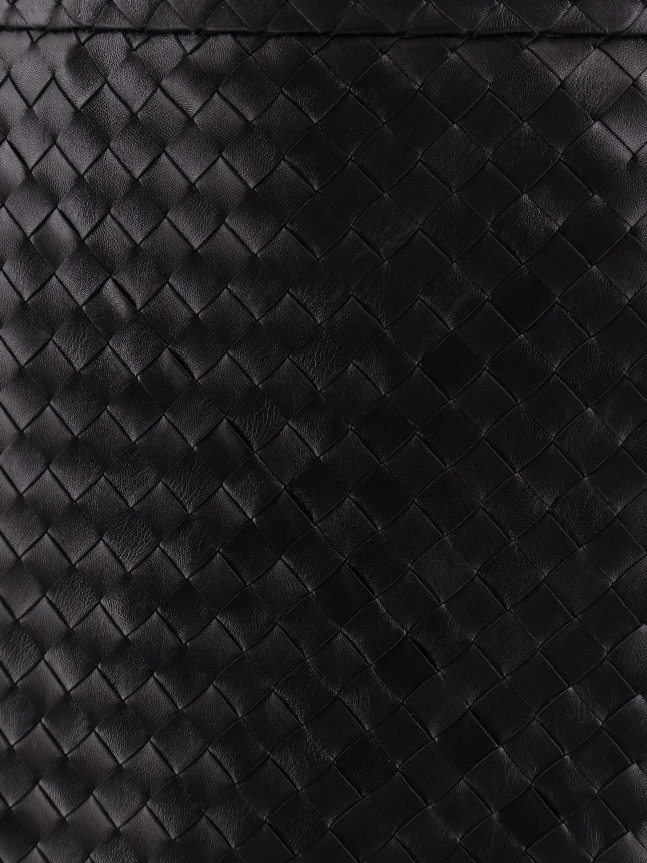 Bottega Veneta Leather Skirt With Intrecciato Motif