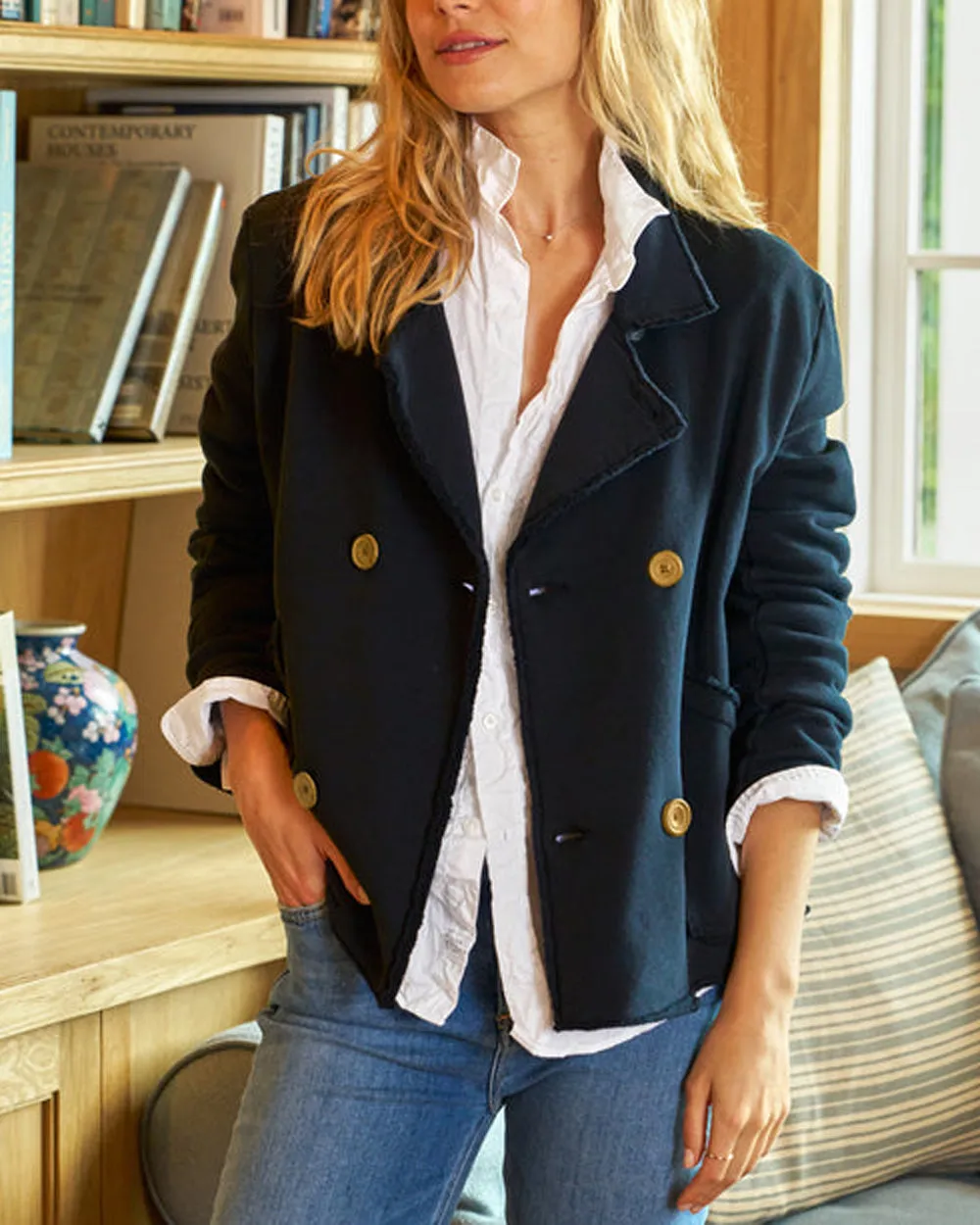 British Royal Navy Mini Belfast Crop Peacoat