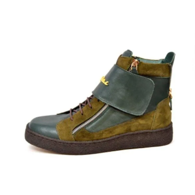 British Walkers Empire Men's Crepe Sole Leather and Suede High Tops