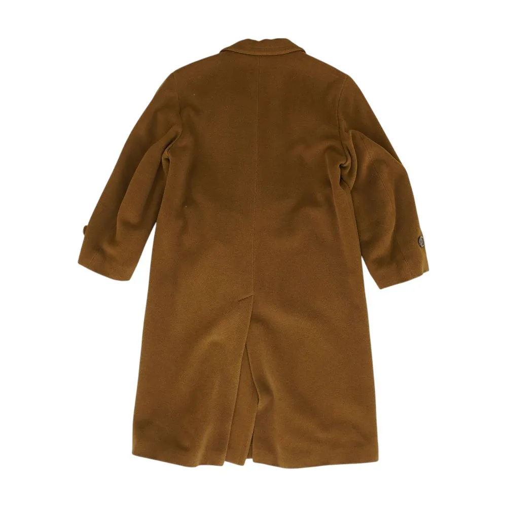Brown Belted Double Solid Trenchcoat
