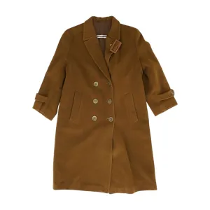 Brown Belted Double Solid Trenchcoat