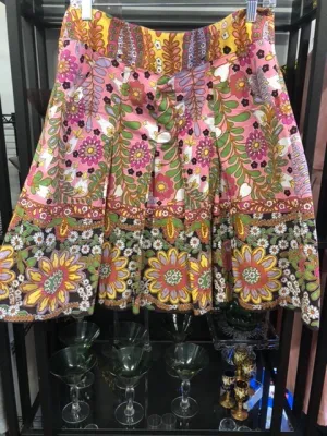 CABI Colorful Skirt, size 8  #394