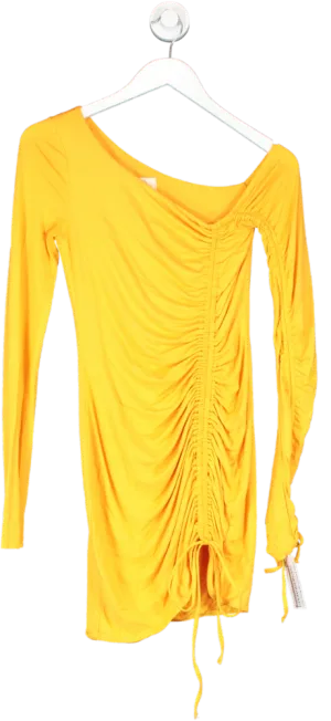 Camila Coelho Orange Ruched Mini Dress UK XS