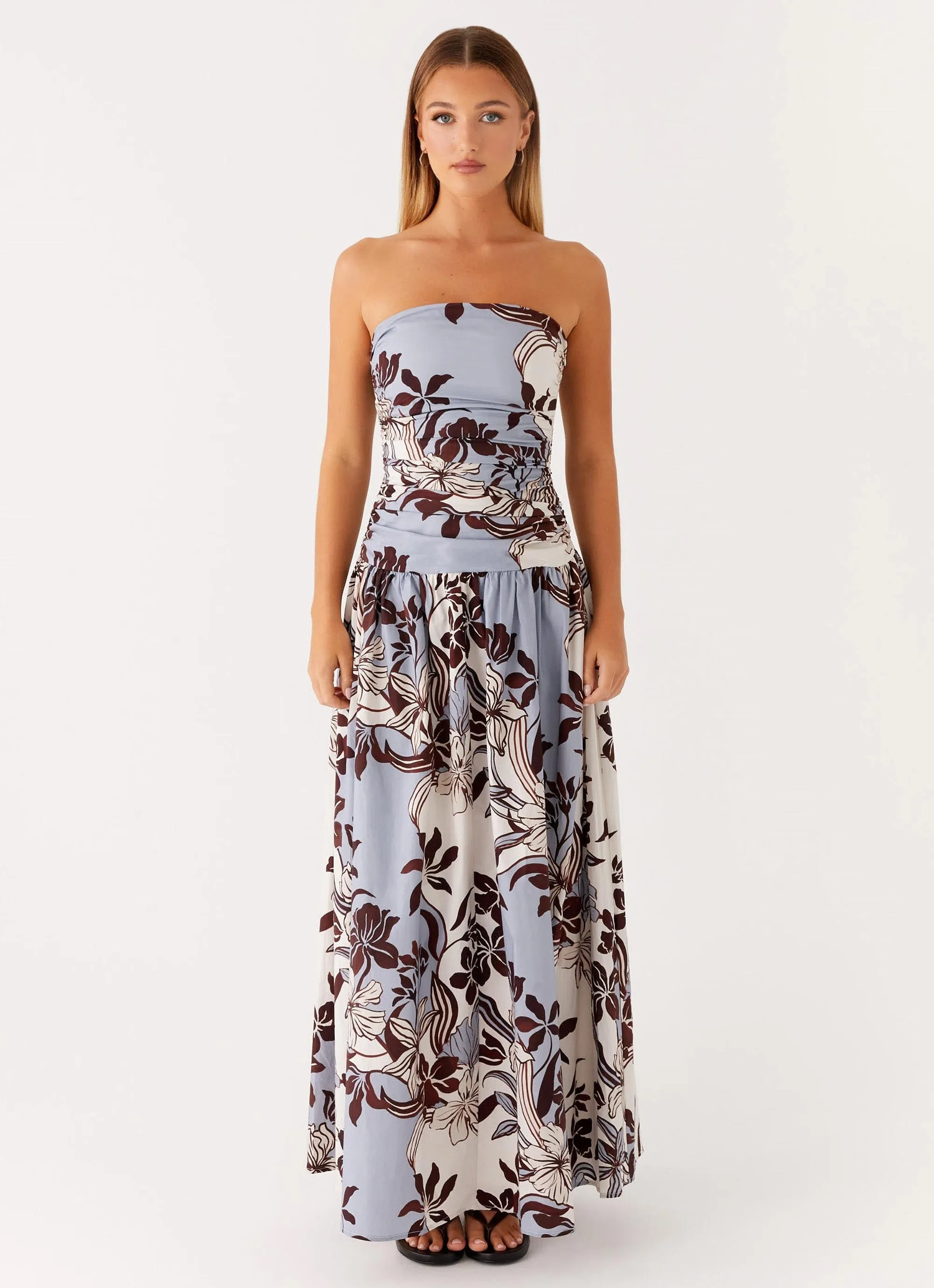 Carmel Maxi Dress - Bluewood Blossom