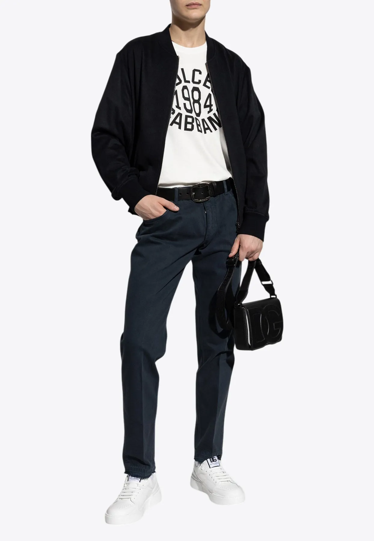 Cashmere Zip-Up Bomber Jacket