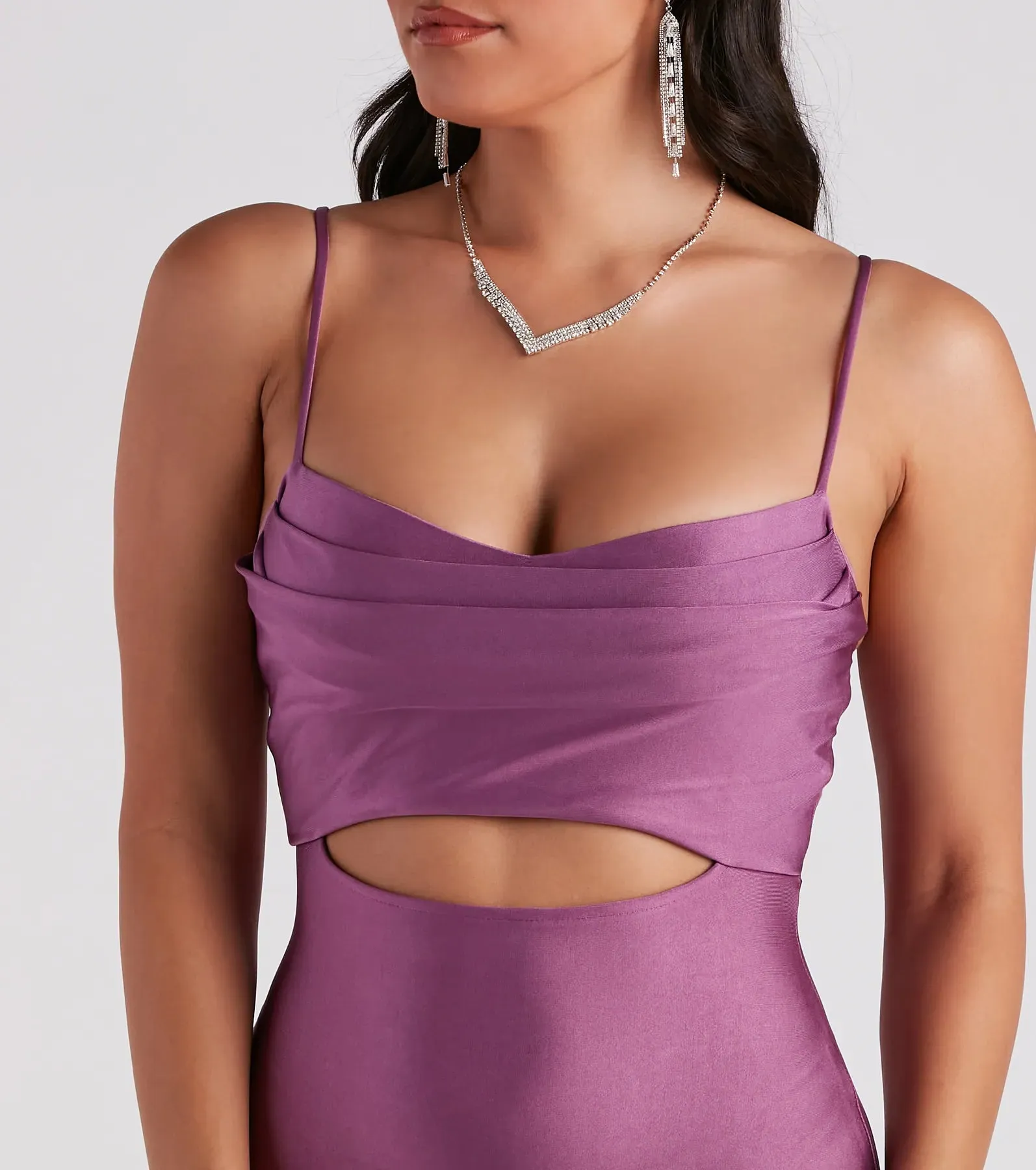 Celia Formal Cutout High Slit Column Dress