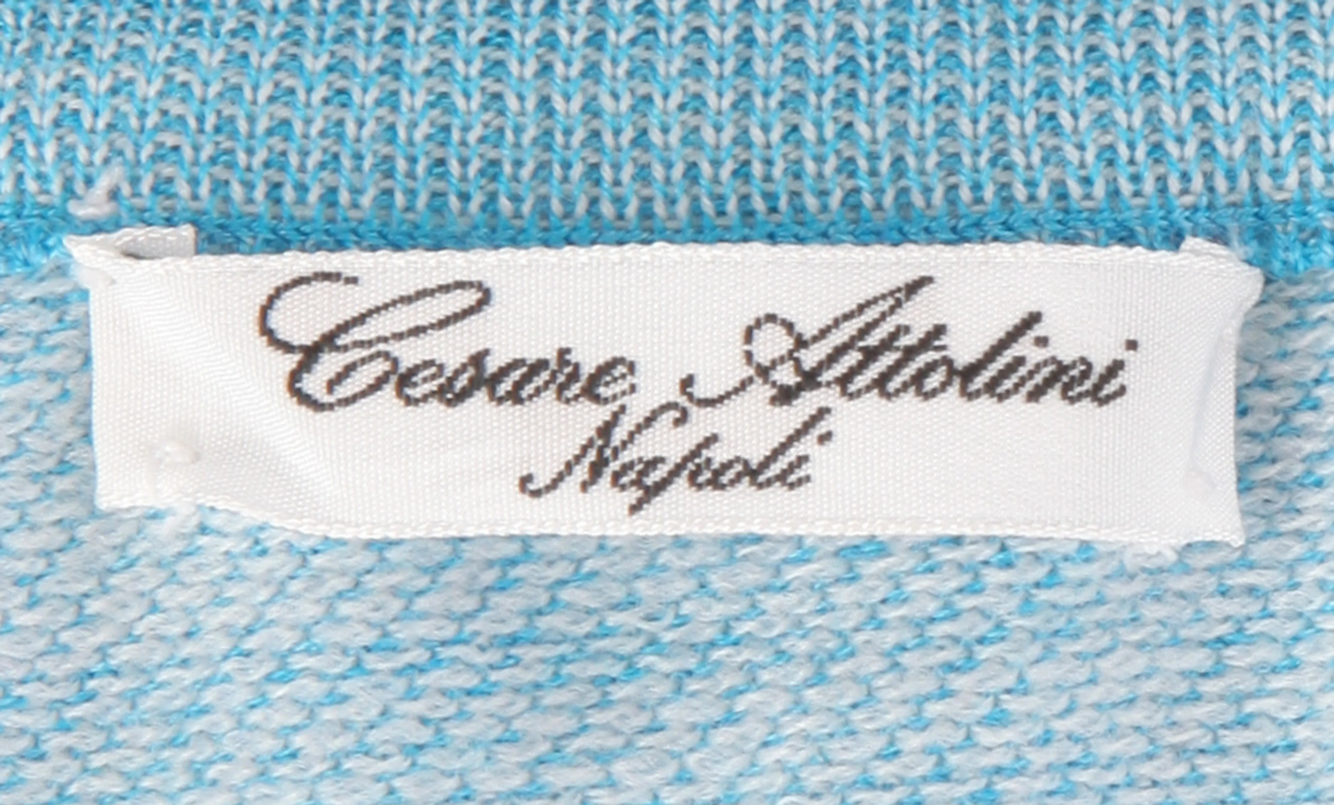 Cesare Attolini Light Blue V-Neck Sweater
