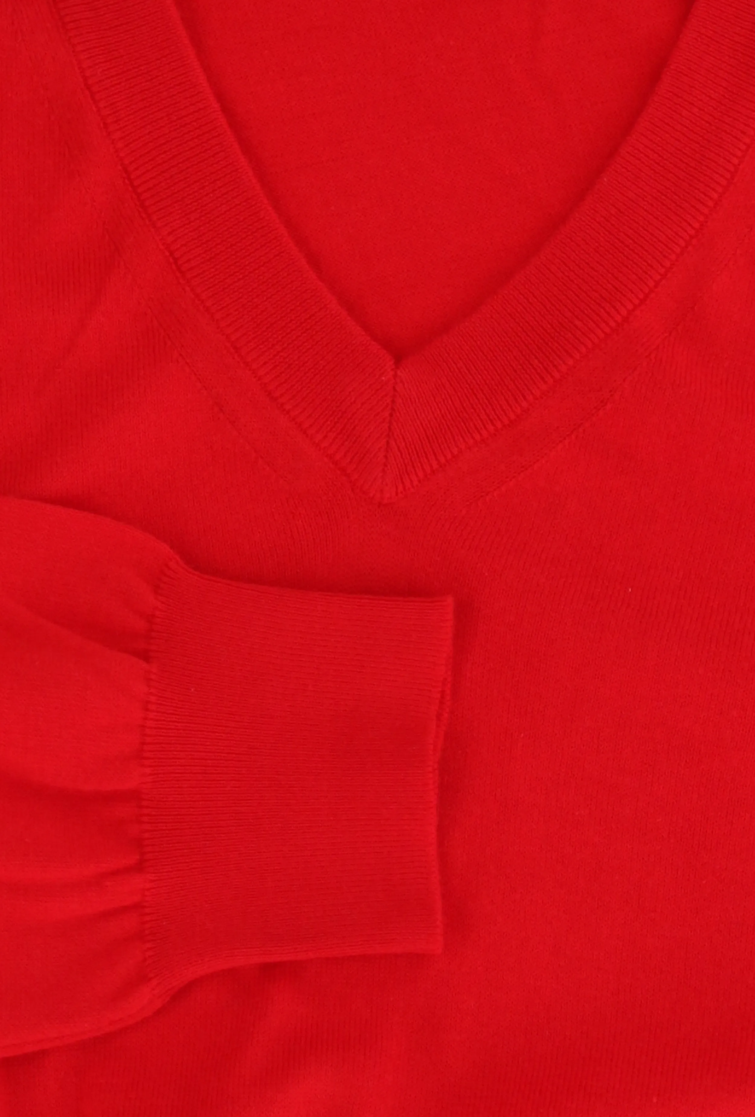 Cesare Attolini Red V-Neck Sweater